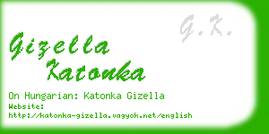 gizella katonka business card